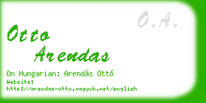 otto arendas business card